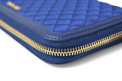 プラダ 未使用 財布 PRADA 長財布/ラウンドファスナー TESSUTO QUILTIN BLUETTE キルティング ブルー 1M0506【中古】