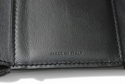 セリーヌ 財布/ミニ財布 CELINE 三つ折り財布 ファイン ストラップウォレット/トリオンフキャンバス ブラック/ブラウン【中古】