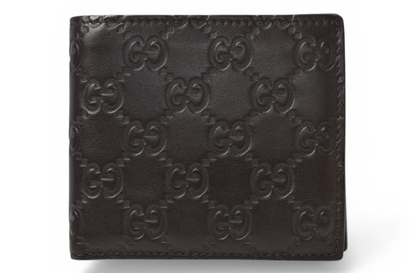 グッチ 財布 美品 メンズ GUCCI 札入れ/折財布 グッチシマ ダークブラウン 146223 A0VIR 2019 【中古】