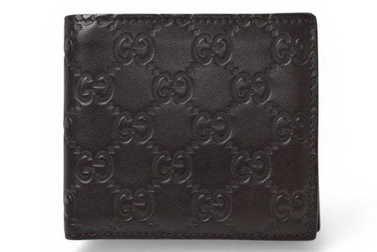 グッチ 財布 美品 メンズ GUCCI 札入れ/折財布 グッチシマ ダークブラウン 146223 A0VIR 2019 【中古】