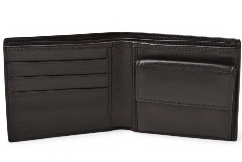 グッチ 財布 美品 メンズ GUCCI 札入れ/折財布 グッチシマ ダークブラウン 146223 A0VIR 2019 【中古】