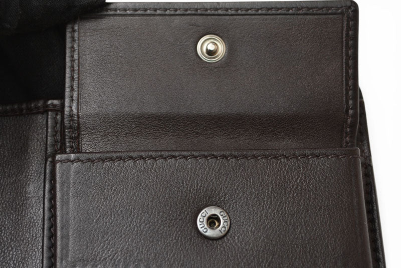 グッチ 財布 美品 メンズ GUCCI 札入れ/折財布 グッチシマ ダークブラウン 146223 A0VIR 2019 【中古】