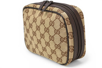 グッチ ポーチ GUCCI GGキャンバス 化粧ポーチ/コスメポーチ GGブラウン/ベージュ 153129【中古】