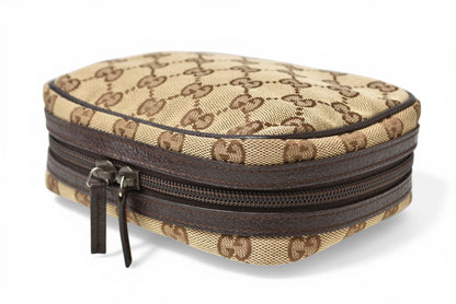 グッチ ポーチ GUCCI GGキャンバス 化粧ポーチ/コスメポーチ GGブラウン/ベージュ 153129【中古】