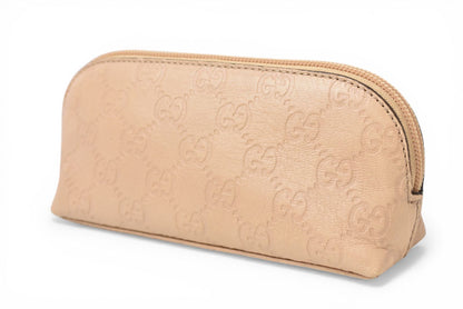 グッチ ポーチ GUCCI グッチシマ 化粧ポーチ/コスメポーチ GG/ベージュ 272367【中古】