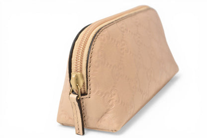 グッチ ポーチ GUCCI グッチシマ 化粧ポーチ/コスメポーチ GG/ベージュ 272367【中古】