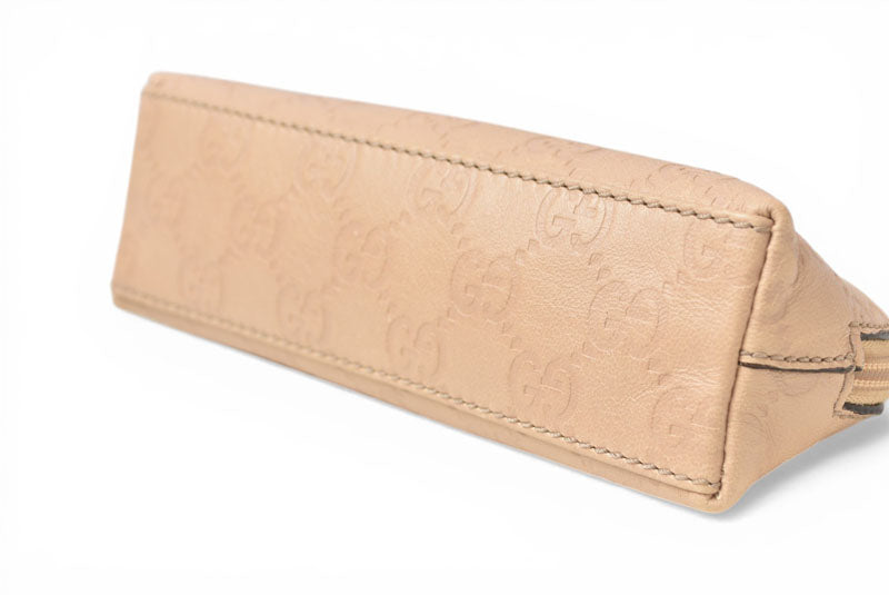 グッチ ポーチ GUCCI グッチシマ 化粧ポーチ/コスメポーチ GG/ベージュ 272367【中古】