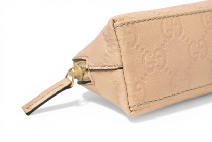 グッチ ポーチ GUCCI グッチシマ 化粧ポーチ/コスメポーチ GG/ベージュ 272367【中古】