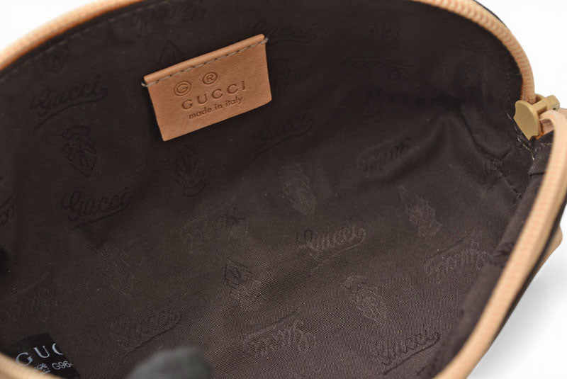 グッチ ポーチ GUCCI グッチシマ 化粧ポーチ/コスメポーチ GG/ベージュ 272367【中古】