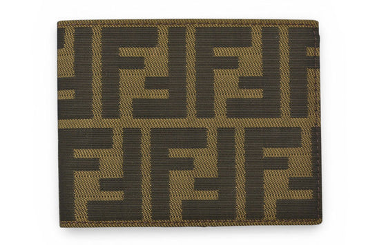 フェンディ 財布/二つ折 メンズ FENDI ファスナー式折財布 ZUCCA/ズッカ柄 ブラウン【中古】