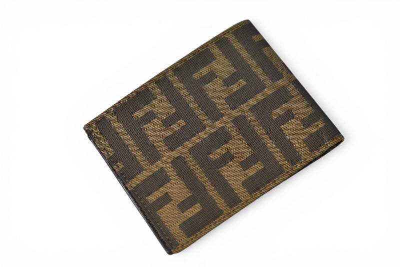 フェンディ 財布/二つ折 メンズ FENDI ファスナー式折財布 ZUCCA/ズッカ柄 ブラウン【中古】