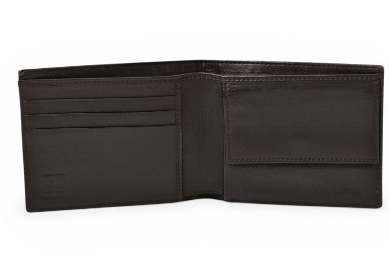 フェンディ 財布/二つ折 メンズ FENDI ファスナー式折財布 ZUCCA/ズッカ柄 ブラウン【中古】