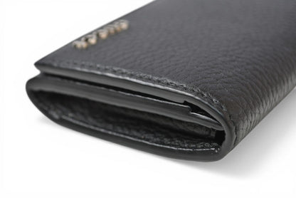 グッチ カードケース/名刺入れ/コインケース GUCCI レザー ロゴ ブラック/シルバー 771152 AABXM 1000【中古】