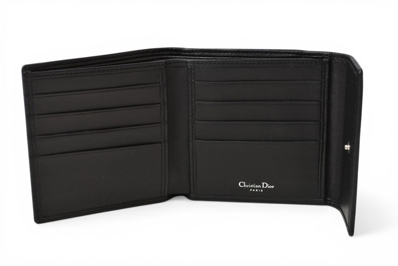 クリスチャンディオール 財布/三つ折り ヴィンテージ Christian Dior 財布 レディ ディオール カナージュステッチ ブラック【中古】