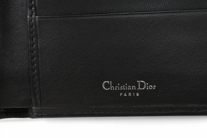 クリスチャンディオール 財布/三つ折り ヴィンテージ Christian Dior 財布 レディ ディオール カナージュステッチ ブラック【中古】