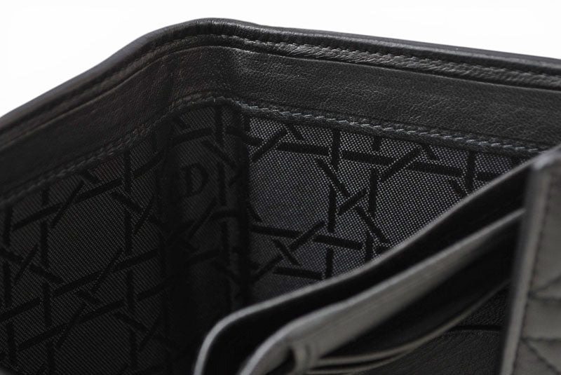 クリスチャンディオール 財布/三つ折り ヴィンテージ Christian Dior 財布 レディ ディオール カナージュステッチ ブラック【中古】