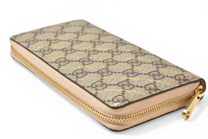 グッチ 財布 GUCCI 長財布/ジップアラウンド GGスプリーム ホースビットプリント 774331 ブラウン/ベージュ【中古】