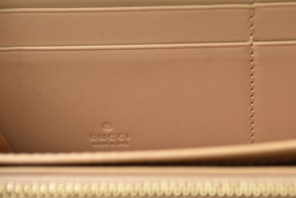グッチ 財布 GUCCI 長財布/ジップアラウンド GGスプリーム ホースビットプリント 774331 ブラウン/ベージュ【中古】