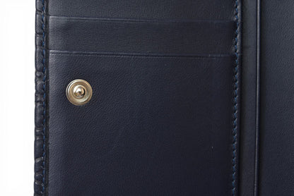 ロエベ 財布 LOEWE 折財布/REPEAT ZIP AROUND リピートアナグラム ネイビー【中古】