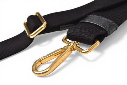 プラダ トートバッグ カナパ PM 2WAY ギンガムチェック ブラック NERO PRADA CANAPA 1BG439【中古】