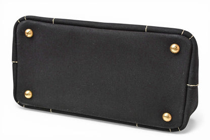 プラダ トートバッグ カナパ PM 2WAY ギンガムチェック ブラック NERO PRADA CANAPA 1BG439【中古】