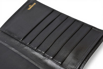シャネル 財布/二つ折 ヴィンテージ CHANEL がま口財布 ビコローレ ブラック【中古】