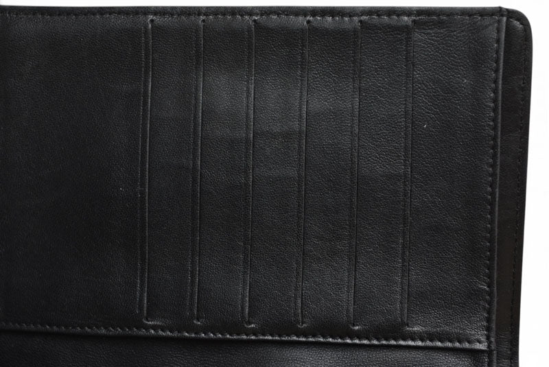 シャネル 財布 CHANEL がま口長財布 ラムスキン アイコン ブラック【中古】