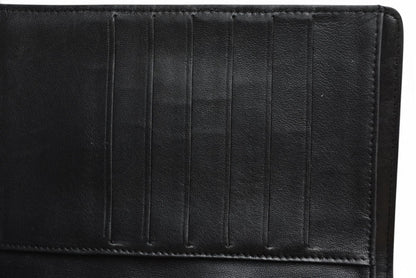 シャネル 財布 CHANEL がま口長財布 ラムスキン アイコン ブラック【中古】
