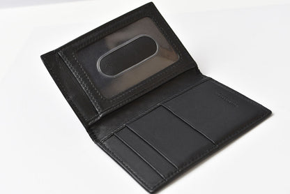 ボッテガヴェネタ カードケース/名刺入れ/パスケース/ID BOTTEGA VENETA イントレチャート レザー ブラック 113998【中古】