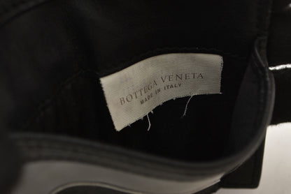 ボッテガヴェネタ カードケース/名刺入れ/パスケース/ID BOTTEGA VENETA イントレチャート レザー ブラック 113998【中古】