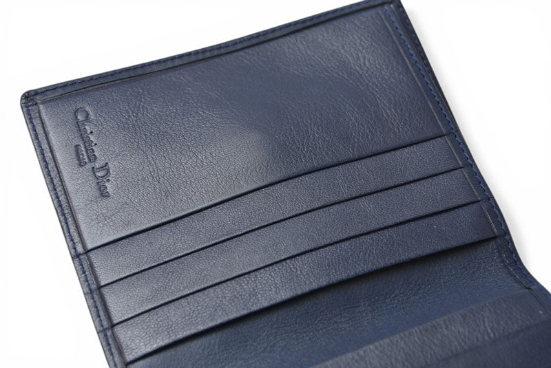 クリスチャンディオール がま口財布 Christian Dior 財布 トロッター ネイビー ヴィンテージ オールド【中古】