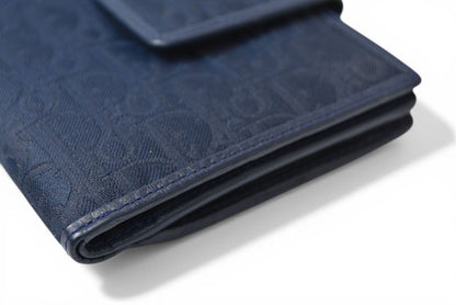 クリスチャンディオール がま口財布 Christian Dior 財布 トロッター ネイビー ヴィンテージ オールド【中古】