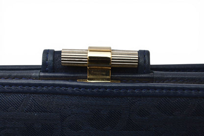 クリスチャンディオール がま口財布 Christian Dior 財布 トロッター ネイビー ヴィンテージ オールド【中古】