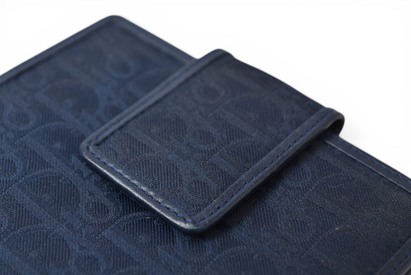 クリスチャンディオール がま口財布 Christian Dior 財布 トロッター ネイビー ヴィンテージ オールド【中古】