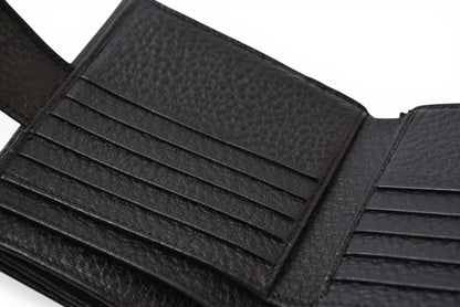 グッチ 財布 三つ折り ホースビット ブラック レザー 138029 コンパクトウォレット GUCCI レディース メンズ【中古】