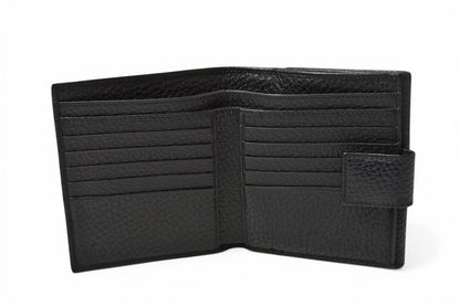 グッチ 財布 三つ折り ホースビット ブラック レザー 138029 コンパクトウォレット GUCCI レディース メンズ【中古】