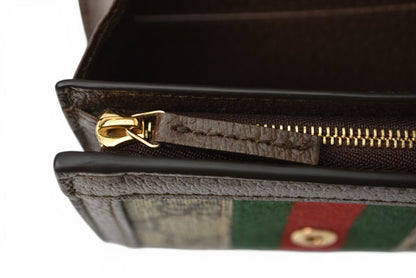 グッチ 未使用 財布/二つ折り GUCCI オフィディア 735579 96IWG 8745 ベージュ エボニー GGスプリーム レディース/メンズ【中古】