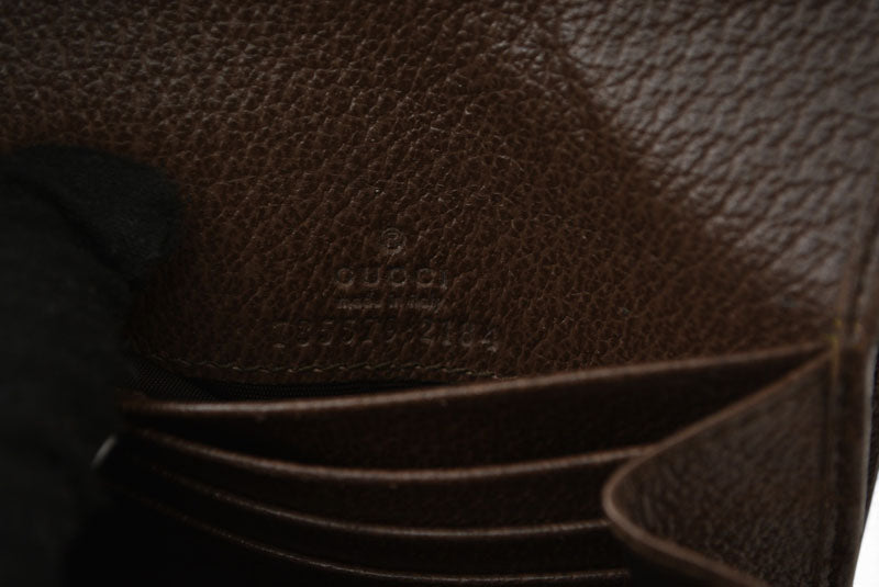 グッチ 未使用 財布/二つ折り GUCCI オフィディア 735579 96IWG 8745 ベージュ エボニー GGスプリーム レディース/メンズ【中古】