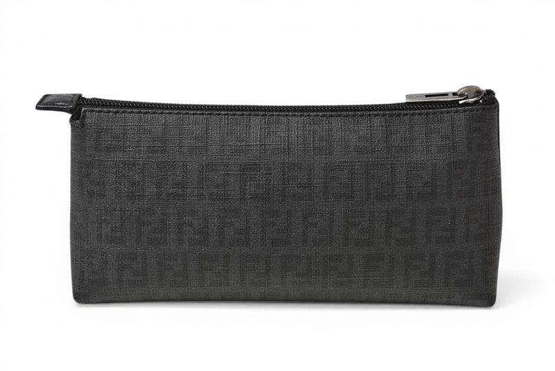 フェンディ コスメポーチ/トラベルポーチ FENDI ズッキーノ ブラック 7N0038 メンズ/レディース【中古】