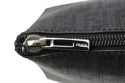 フェンディ コスメポーチ/トラベルポーチ FENDI ズッキーノ ブラック 7N0038 メンズ/レディース【中古】