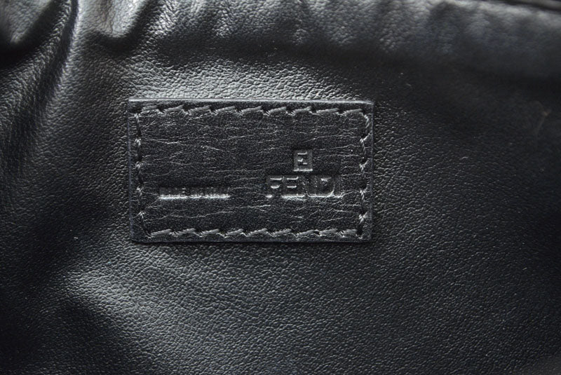 フェンディ コスメポーチ/トラベルポーチ FENDI ズッキーノ ブラック 7N0038 メンズ/レディース【中古】