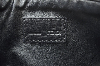 フェンディ コスメポーチ/トラベルポーチ FENDI ズッキーノ ブラック 7N0038 メンズ/レディース【中古】