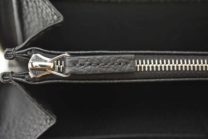 グッチ 財布 ジップアラウンドウォレット ブラック レザー 771154 GUCCI 長財布 ラウンドファスナー メンズ レディース ユニセックス 【中古】