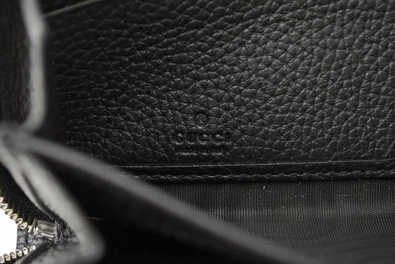 グッチ 財布 ジップアラウンドウォレット ブラック レザー 771154 GUCCI 長財布 ラウンドファスナー メンズ レディース ユニセックス 【中古】