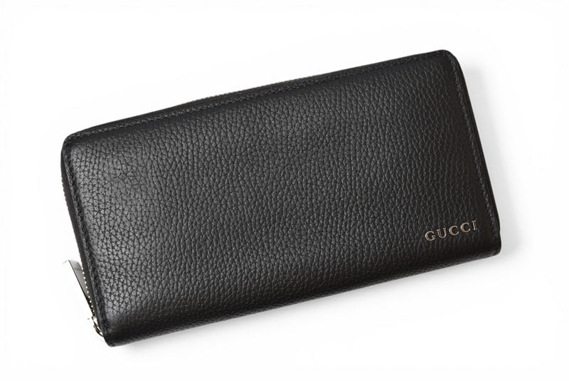 グッチ 財布 ジップアラウンドウォレット ブラック レザー 771154 GUCCI 長財布 ラウンドファスナー メンズ レディース ユニセックス 【中古】