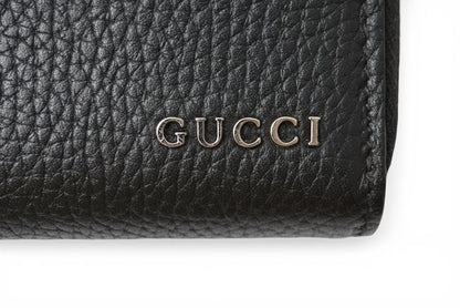 グッチ 財布 ジップアラウンドウォレット ブラック レザー 771154 GUCCI 長財布 ラウンドファスナー メンズ レディース ユニセックス 【中古】