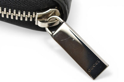 グッチ 財布 ジップアラウンドウォレット ブラック レザー 771154 GUCCI 長財布 ラウンドファスナー メンズ レディース ユニセックス 【中古】