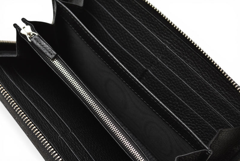 グッチ 財布 ジップアラウンドウォレット ブラック レザー 771154 GUCCI 長財布 ラウンドファスナー メンズ レディース ユニセックス 【中古】