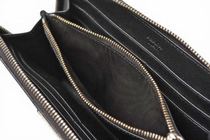 プラダ 財布 PRADA 長財布/ラウンドファスナー 1ML506 TESSUTO/テスート ブラック【中古】