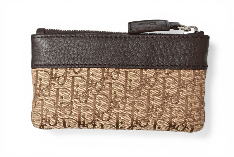 クリスチャンディオール キーポーチ/コインケース Christian Dior ストリートシック ベージュ/ブラウン【中古】
